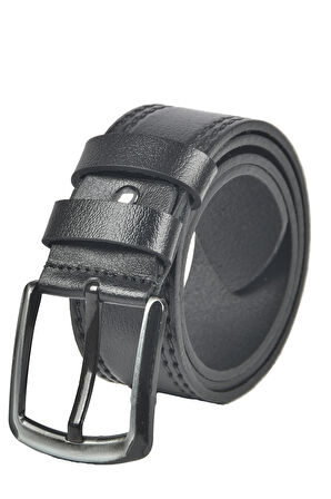 DeepSEA Erkek Siyah %100 Hakiki Deri Kemer 4,5 cm Özel Yapım Deri Kot Kemeri 2402604