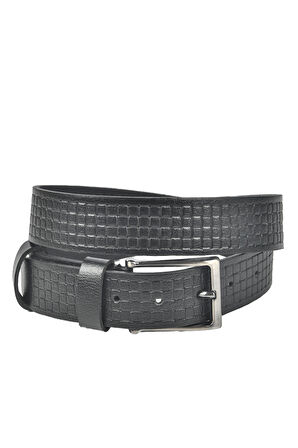 DeepSEA Erkek Siyah Hakiki Deri 3,5 cm Klasik Kemer Orjinal Deri Kemer 2502649