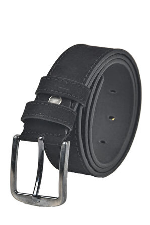 DeepSEA Erkek Siyah 4 cm Eninde Süet Kemer Suni Süet Spor Kemer 2402643