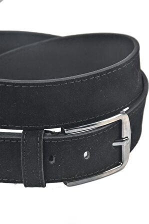 DeepSEA Erkek Siyah 4 cm Eninde Süet Kemer Suni Süet Spor Kemer 2402643
