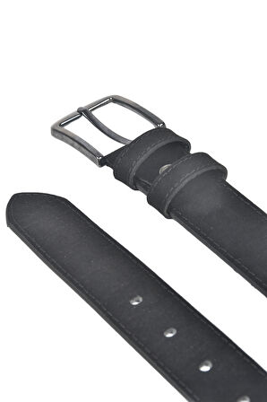 DeepSEA Erkek Siyah 4 cm Eninde Süet Kemer Suni Süet Spor Kemer 2402643