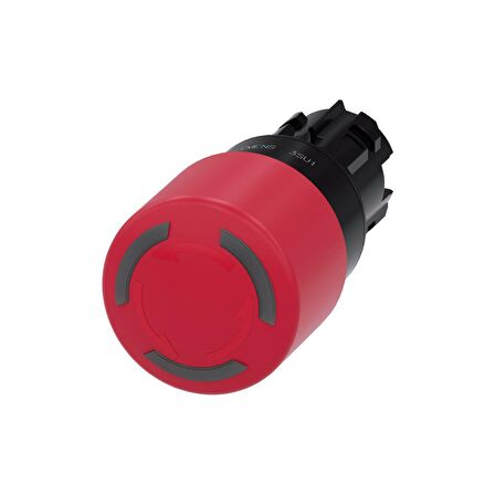Siemens 3Su1001-1Gb20-0Aa0, 30Mm Işıklı Acil Stop Mantar Buton