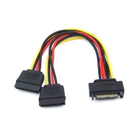  Sata To 2 x Sata Çevirici Çoklayıcı Kablosata Power Çoğaltıcı 1+2 Çift Sata Güç Y Dağıtıcı Kablo Sabit Disk HDD SSD