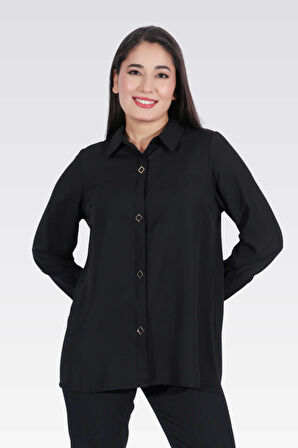 Tolga Saraçoğlu Kadın Uzun Kollu Şık Bluz 10937 Siyah