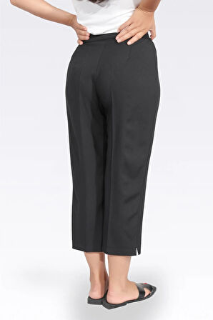 Tolga Saraçoğlu Kadın Beli Lastikli Kapri 30281 Siyah