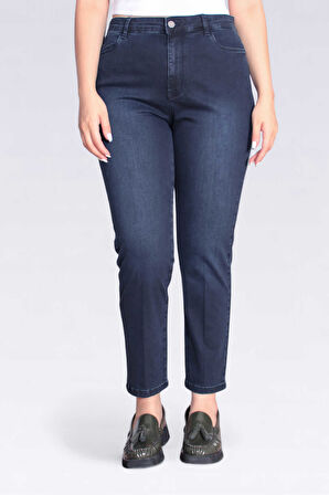 Tolga Saraçoğlu Kadın Dar Paça Bilek Boy Kot Pantolon 30296 Lacivert