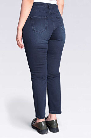 Tolga Saraçoğlu Kadın Dar Paça Bilek Boy Kot Pantolon 30296 Lacivert