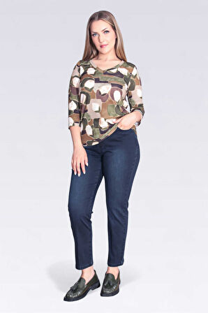 Tolga Saraçoğlu Kadın Dar Paça Bilek Boy Kot Pantolon 30296 Lacivert