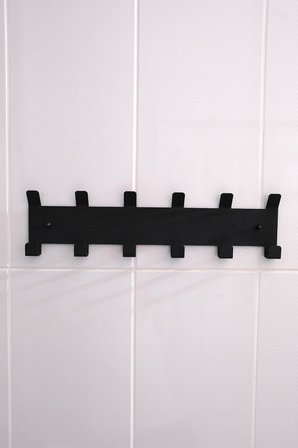 Metal Siyah Amerikan Kapı Arkası Yapışkanlı Askılık Banyo Askılık ve Duvar Askısı MT84S
