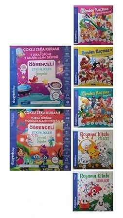 Okul Öncesi Çocuklar İçin Aktivite,hikaye Ve Boyama Kitapları 7 Kitap