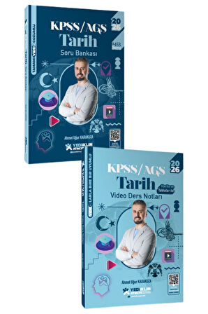 2026 KPSS AGS Atölye Serisi Genel Kültür Tarih Video Ders Notu ve Soru Bankası Seti 2 Kitap