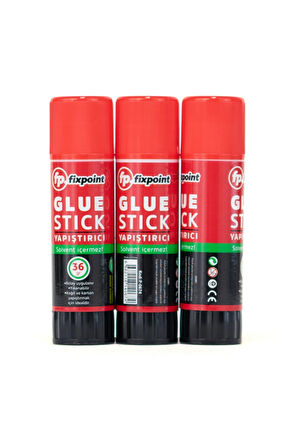 Oppland Kırtasiye Glue Stick Yapıştırıcı Büyük Boy Güçlü Yıkanabilir Kolay Uygulanır Solvent içermez Dayanıklı 3 Adet