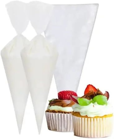 Kullan At - Tek Kullanımlık Krema Sıkma Torbası Seti, Plastik, 37x31x21 cm, 1 Paket - 50 Adet
