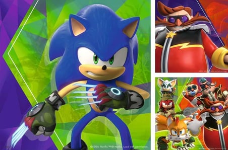 , 3x49p Puzzle Sonic, Çocuk Puzzle