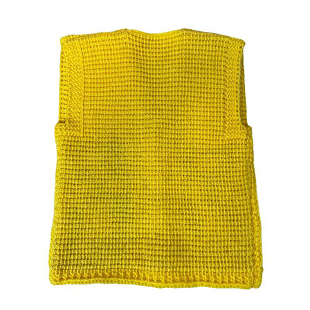 Uretti - Çiğdem 1390 1873 El Örgüsü Ayıcık Suratı Desenli Örgü Yelek - 1 - 3 Yaş