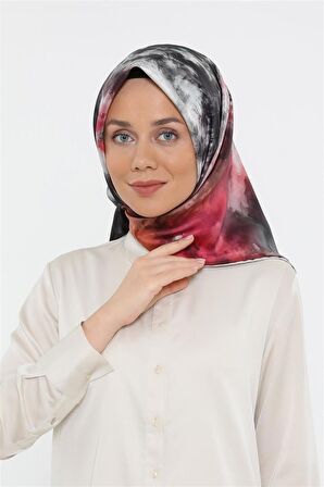 Levidor Gri Twill Saf İpek Eşarp