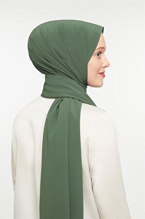 Levidor Yeşil Düz Medine İpeği Şal