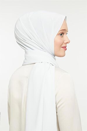 Levidor Ekru Düz Medine İpeği Şal