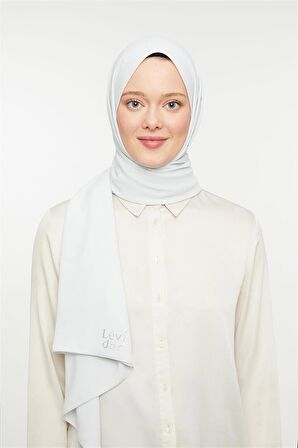 Levidor Ekru Düz Medine İpeği Şal