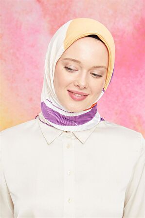 Levidor Mor Dijital Piliseli Eşarp