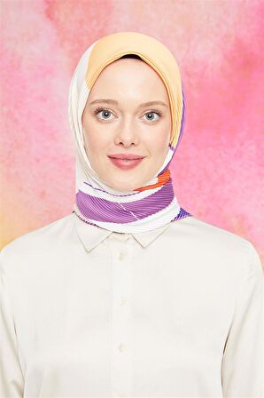 Levidor Mor Dijital Piliseli Eşarp