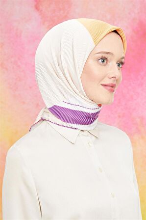 Levidor Mor Dijital Piliseli Eşarp