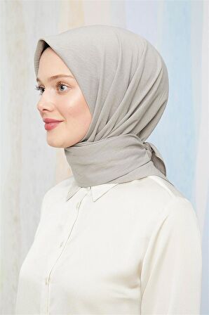 Levidor Koyu Taş Pamuk Cazz Kare Eşarp