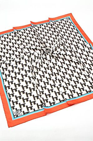 Levidor Turuncu Trend Twill Eşarp