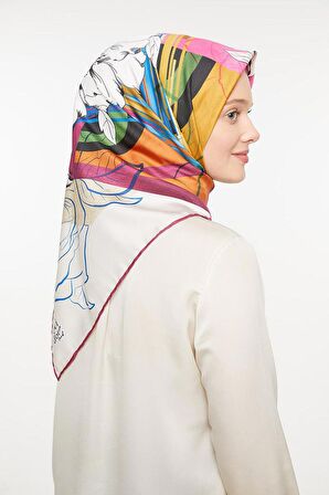 Levidor Fuşya Trend Twill Eşarp