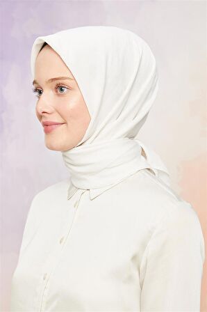 Levidor Ekru Kraş Şifon Eşarp