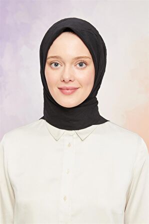 Levidor Siyah Kraş Şifon Eşarp