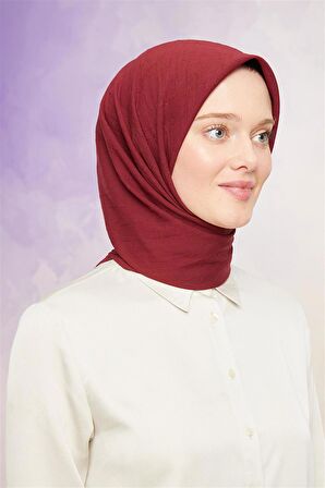 Levidor Bordo Kraş Şifon Eşarp