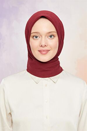 Levidor Bordo Kraş Şifon Eşarp