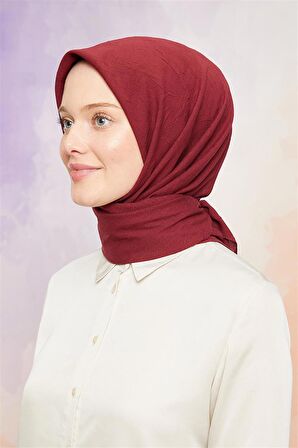 Levidor Bordo Kraş Şifon Eşarp