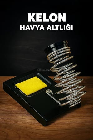 Havya Altlığı, Lehim Sehpası, Metal Tabanlı, Stabil, Sehpa, Tutucu, Otomatik Kapanan Emniyetli, Lehimleme Araç Gereci