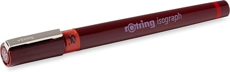 rOtring Isograph Teknik Çizim Kalemi, 0,1 mm, Siyah mürekkep