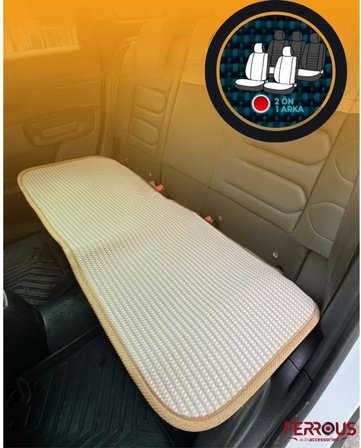 Oto Koltuk Koruyucu Kılıf Terletmez Kilim Seti 2 Ön+1 Arka 3lü Set Universal Bej