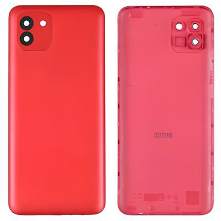 Samsung Galaxy A03  - SM-A035 FULL Kasa Arka Kapak Takım KIRMIZI