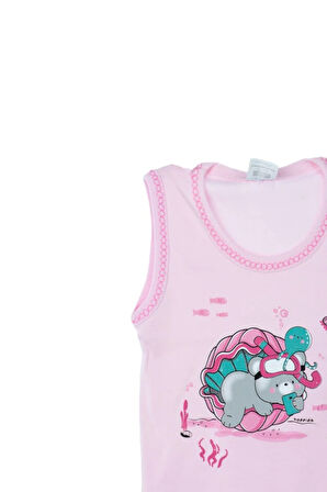 Oppland Erkek Bebek Zıbın Badi %100 Pamuk Deniz Temalı Baskılı Kolsuz Alttan Çıtçıtlı Yumuşak