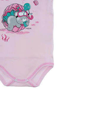 Oppland Erkek Bebek Zıbın Badi %100 Pamuk Deniz Temalı Baskılı Kolsuz Alttan Çıtçıtlı Yumuşak