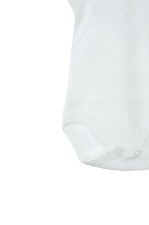 Oppland Bebek Zıbın Badi Kısa Kollu %100 Pamuk Kumaş Düz Çıtçıtlı Yeni doğan