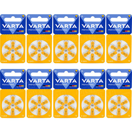 10 Numara Işitme Cihaz Pili 6X10 (60 Adet)