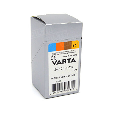 10 Numara Işitme Cihaz Pili 6X10 (60 Adet)