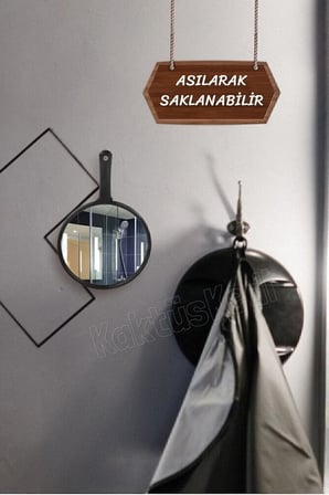 Profesyonel Yuvarlak El Ve Makyaj Aynası Siyah 25 X 25, 7480000717355