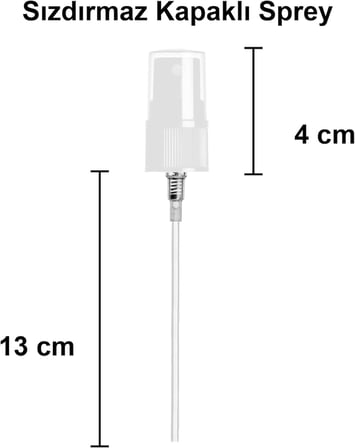 Afracam Amber 100 ml Plastik Kapaklı Beyaz Sprey Fısfıs Kolonya Dezenfektan Cam Şişe 6 Adet