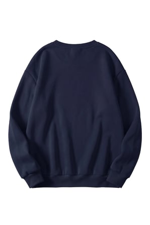 Unisex Eriyen Kalpler Baskılı Bisiklet Yaka Sweatshirt