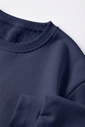Unisex Eriyen Kalpler Baskılı Bisiklet Yaka Sweatshirt