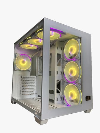 LIQUID BEYAZ 7x120mm RGB Fanlı Kumandalı ve Kontrolcülü ATX Oyuncu Bilgisayar Kasası