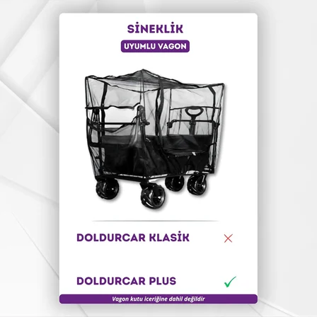 Sineklik – Katlanabilir Vagon Arabası İçin Tak-Çıkar Sinek Koruma Filesi | Nefes Alabilir &amp; Hafif Tasarım | Seyahat ve Açık Alan Kullanımı İçin Uygun
