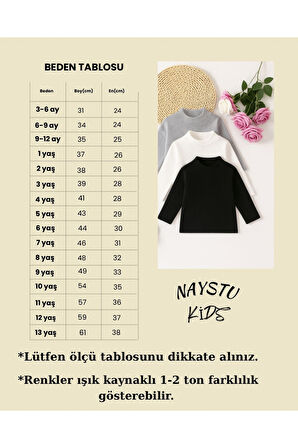 Kız Erkek Çocuk İçlik Yarım Balıkçı İnce Kazak Kaşkorse 5'li Set